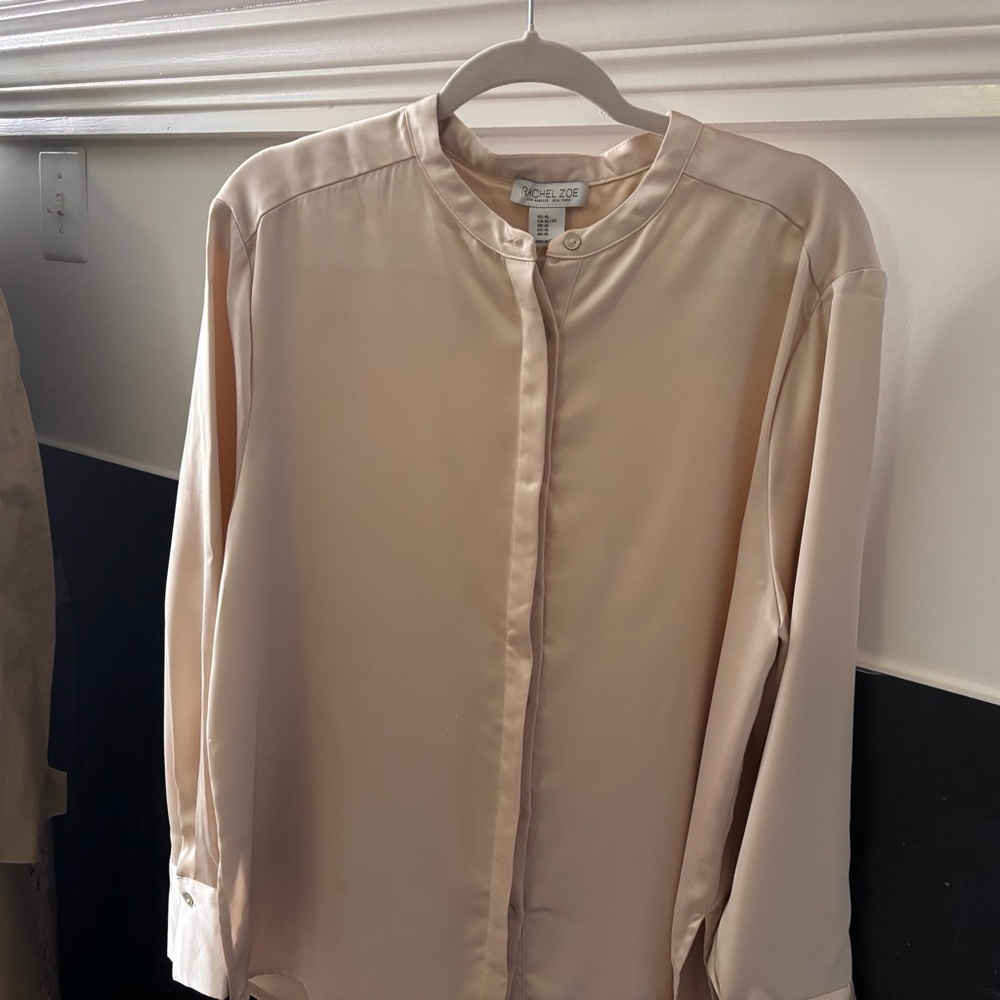 Rachel Zoe Satin Cream Blouse